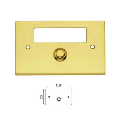TARGA NADIA CON FINESTRA OTTONE  LUCIDO