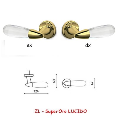 1/2 MANIGLIA AURORA ZL + TRASPARENTE
