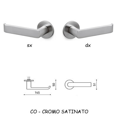 1/2 MANIGLIA BETA CROMATO OPACO