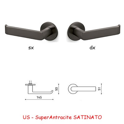1/2 MANIGLIA BETA SuperAntracite SATINATO