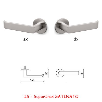 1/2 HANDLE OLIVARI BETA SuperStainlesssteel SATIN