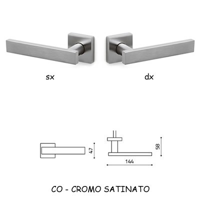 1/2 MANIGLIA BLADE CROMATO OPACO