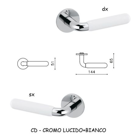 MEZZA MANIGLIA ALBA CROMO LUCIDO