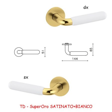 MEZZA MANIGLIA ALBA SuperOro SATINATO