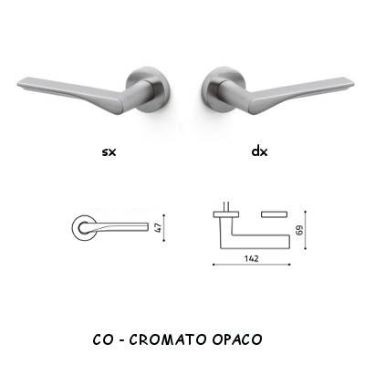 1/2 MANIGLIA FIN CROMATO OPACO