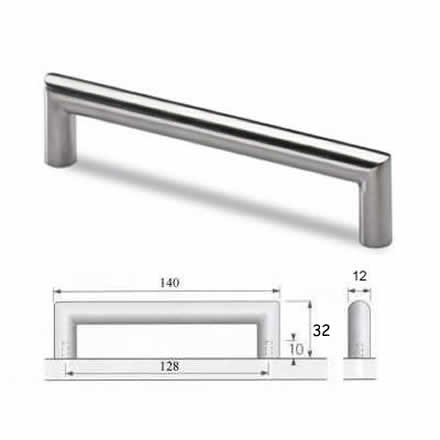 MANIGLIA NARONA 128 INOX SATINATO