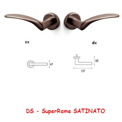 1/2 MANIGLIA NOVELLA SuperBronzo SATINATO