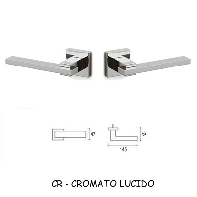 1/2 MANIGLIA MINERVA CROMATO LUCIDO