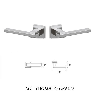 1/2 MANIGLIA MINERVA CROMATO OPACO