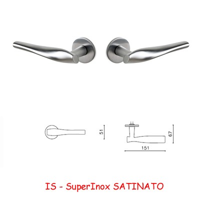 1/2 MANIGLIA MARILYN SuperInox SATINATO