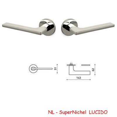 1/2 MANIGLIA LOTUS SuperNichel LUCIDO