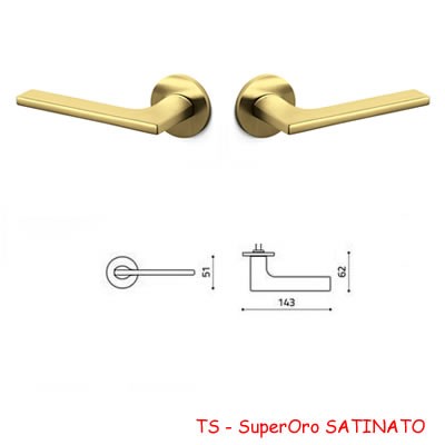 1/2 MANIGLIA LOTUS SuperOro SATINATO