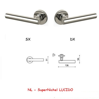 1/2 MANIGLIA DOLCE VITA SuperNichel LUCIDO