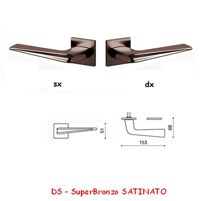 1/2 MANIGLIA CHEVRON SuperBronzo SATINATO