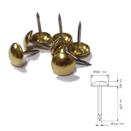 BULLETTE LISCIE OTTONE mm9,5