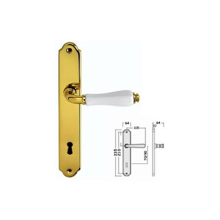 MANIGLIA BAL GABRIEL BLANC PLACCA