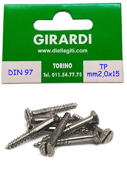 VITE A LEGNO IN FERRO T.PIATTA 2,0x15 DIN 97