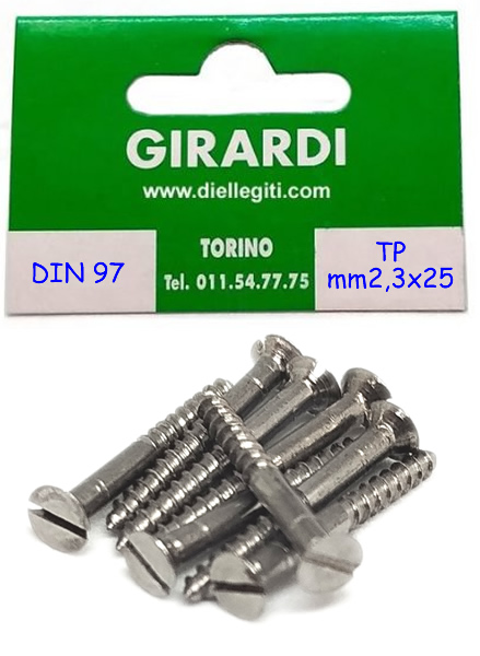 VITE A LEGNO IN FERRO T.PIATTA 2,3x25 DIN 97