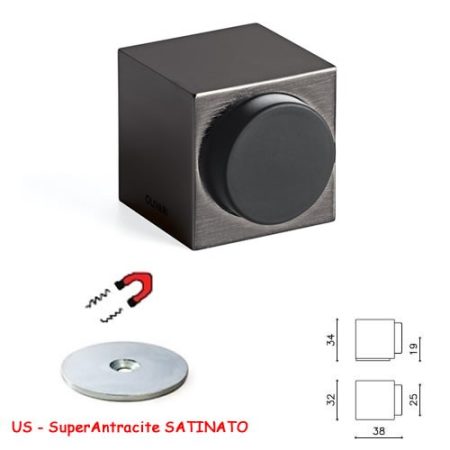 FERMAPORTA CUBO SuperAntracite SATINATO MAGNETE