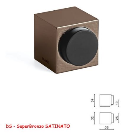 FERMAPORTA CUBO SuperBronzo SATINATO