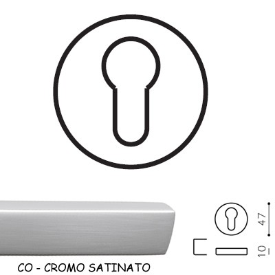 BOCCHETTA V YALE CROMO SATINATO