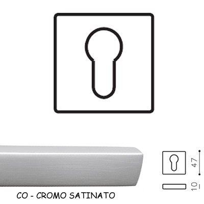 BOCCHETTA Q YALE CROMO SATINATO