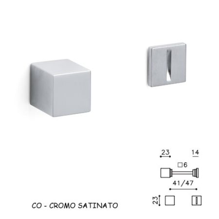CHIAVISTELLO CUBO S CROMO SATINATO