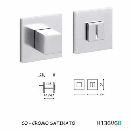 CHIAVISTELLO CUBO QB CROMO SATINATO