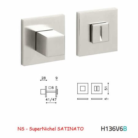 CHIAVISTELLO CUBO QB SuperNichel SATINATO