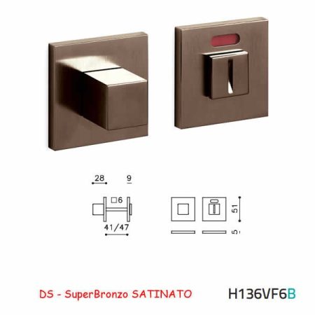 CHIAVISTELLO CUBO QB F SuperBronzo SATINATO