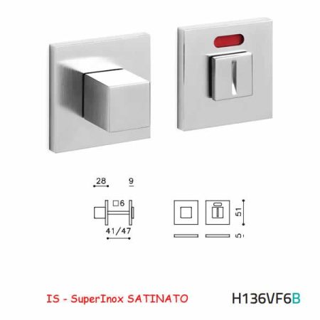 CHIAVISTELLO CUBO QB F SuperInox SATINATO