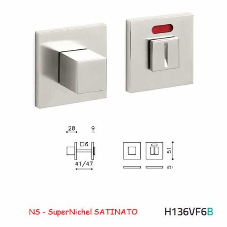 CHIAVISTELLO CUBO QB F SuperNichel SATINATO