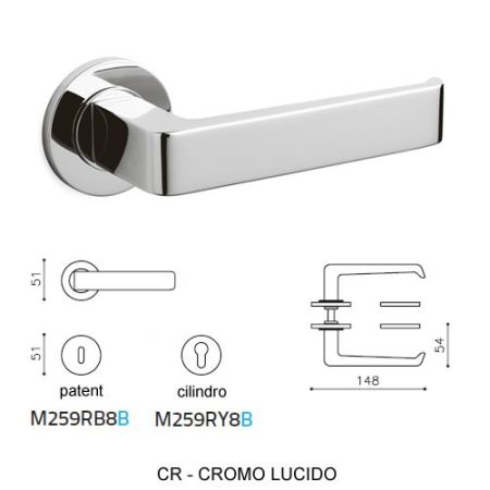 MANIGLIA MILANO CROMO LUCIDO