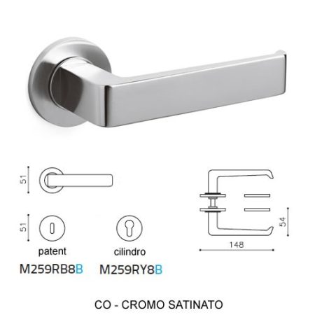 MANIGLIA MILANO CROMO SATINATO