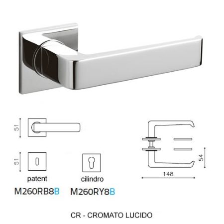 MANIGLIA MILANO Q CROMO LUCIDO