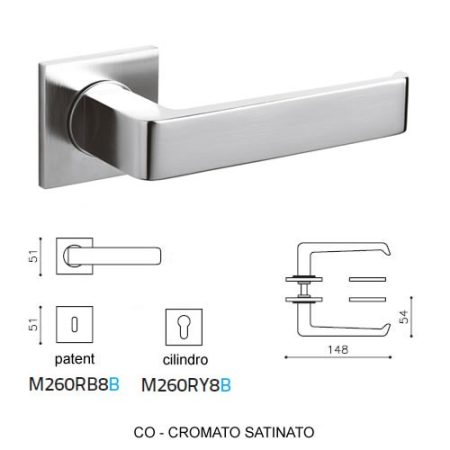 MANIGLIA MILANO Q CROMO SATINATO