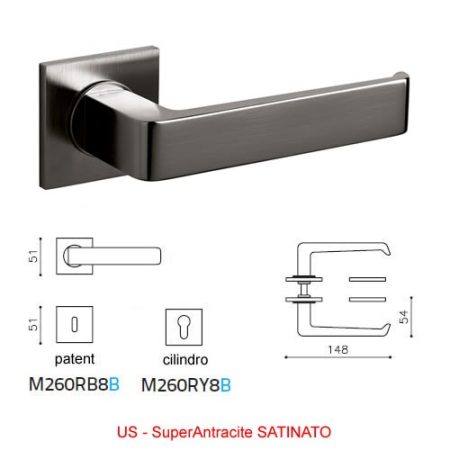 MANIGLIA MILANO Q SuperAntracite SATINATO