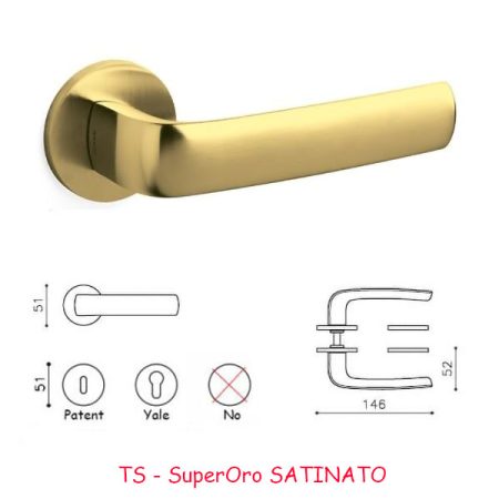 MANIGLIA DIVA SuperOro SATINATO