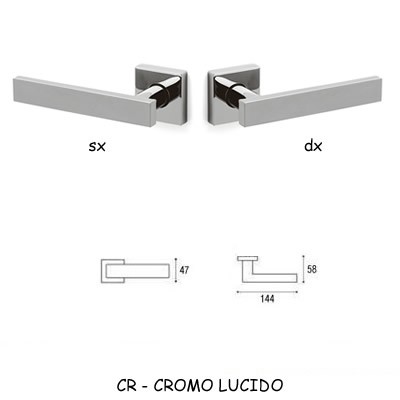 1/2 MANIGLIA BLADE CROMO LUCIDO