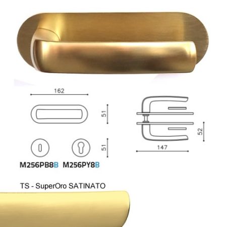 MANIGLIA DIVA PLACCA SuperOro SATINATO
