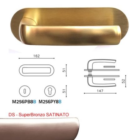 MANIGLIA DIVA PLACCA SuperBronzo SATINATO