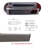 MANIGLIA MILANO PLACCA SuperAntracite SATINATO