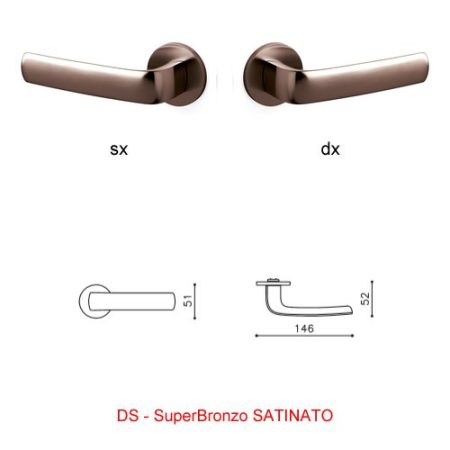 1/2 MANIGLIA DIVA SuperBronzo SATINATO