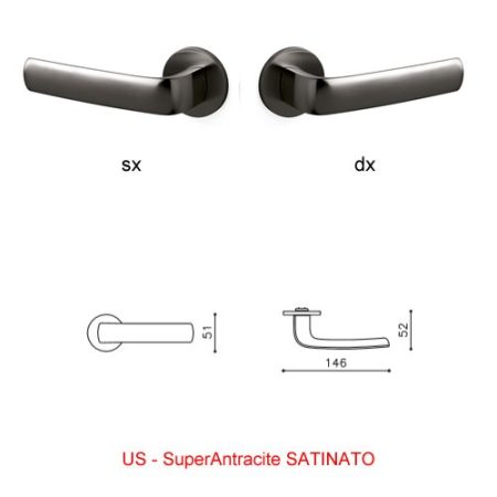 1/2 MANIGLIA DIVA SuperAntracite SATINATO