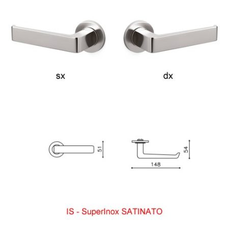 1/2 MANIGLIA MILANO SuperInox SATINATO