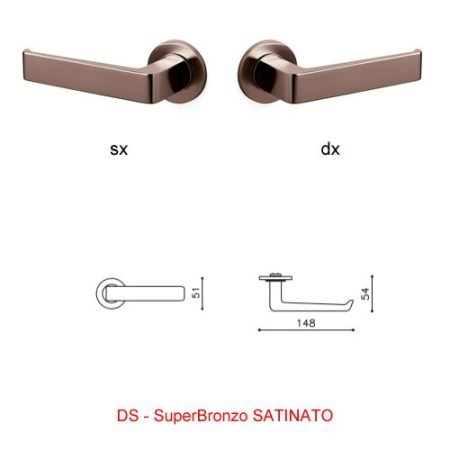 1/2 MANIGLIA MILANO SuperBronzo SATINATO