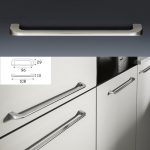 MANIGLIA CLIP 96 CROMATO OPACO