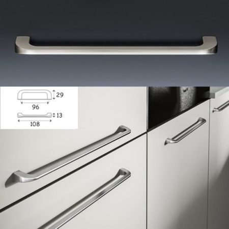 MANIGLIA CLIP 96 CROMATO OPACO