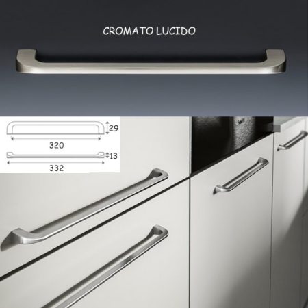 MANIGLIA CLIP 320 CROMATO LUCIDO