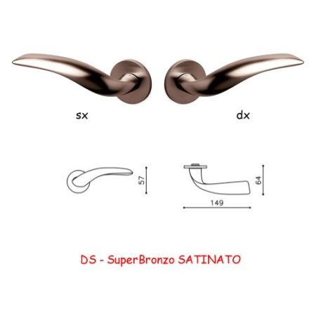 1/2 MANIGLIA VOLA SuperBronzo SATINATO